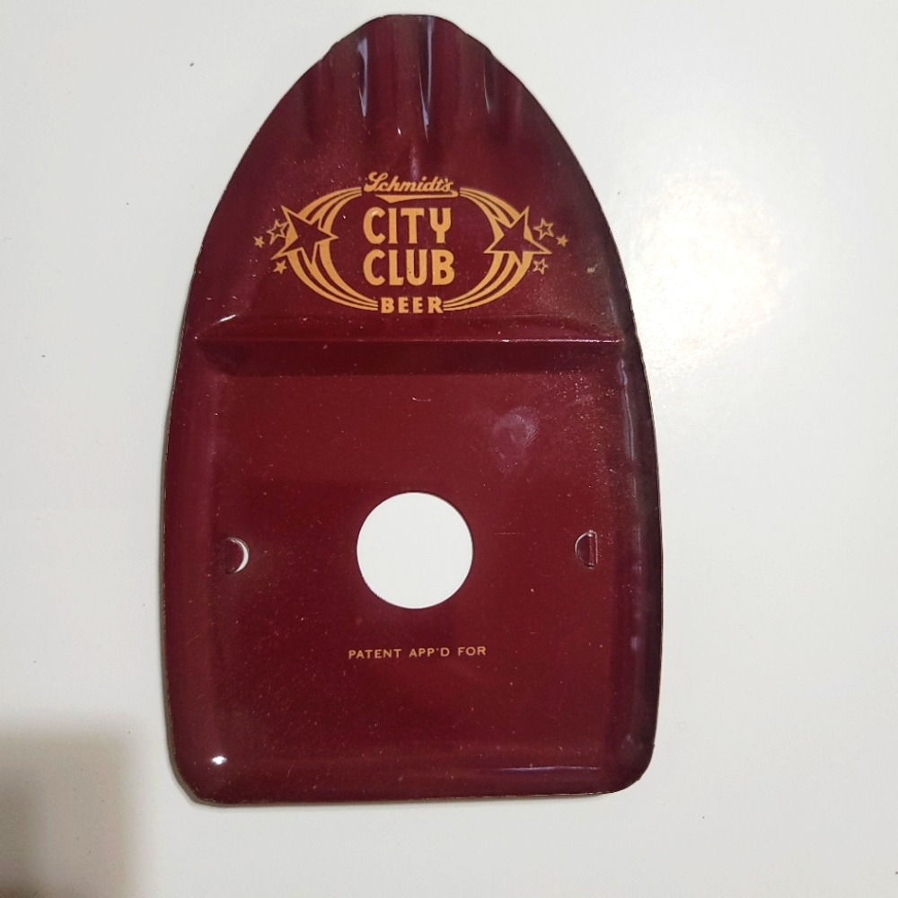 Vintage Schmidt City‎ Club Ashtray And Tip Beer Advertising Bar RestaurantI